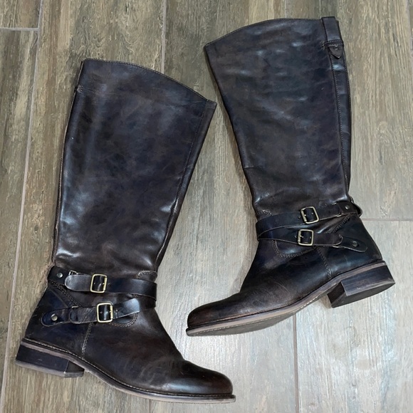 hinge Shoes Hinge Knee High Brown Riding Boots Poshmark